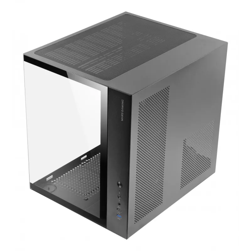 PC Case TACENS Mars Gaming MCV-ONE Midi Tower — Black, ATX/Micro-ATX/Mini-ITX, tempered glass, supports 120 mm fans