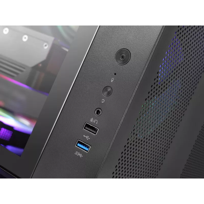 PC Case TACENS Mars Gaming MCV-ONE Midi Tower — Black, ATX/Micro-ATX/Mini-ITX, tempered glass, supports 120 mm fans