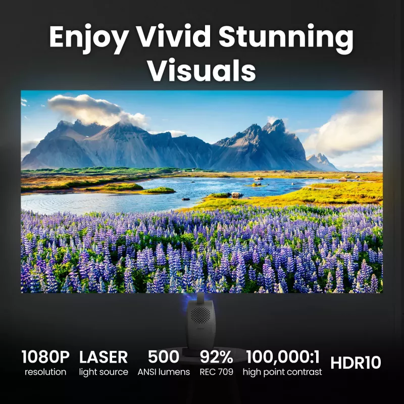 BenQ GV50p standard-throw DLP laser projector 1080p 500 ANSI lm, 16:9, 2.1 kg, 20,000 h