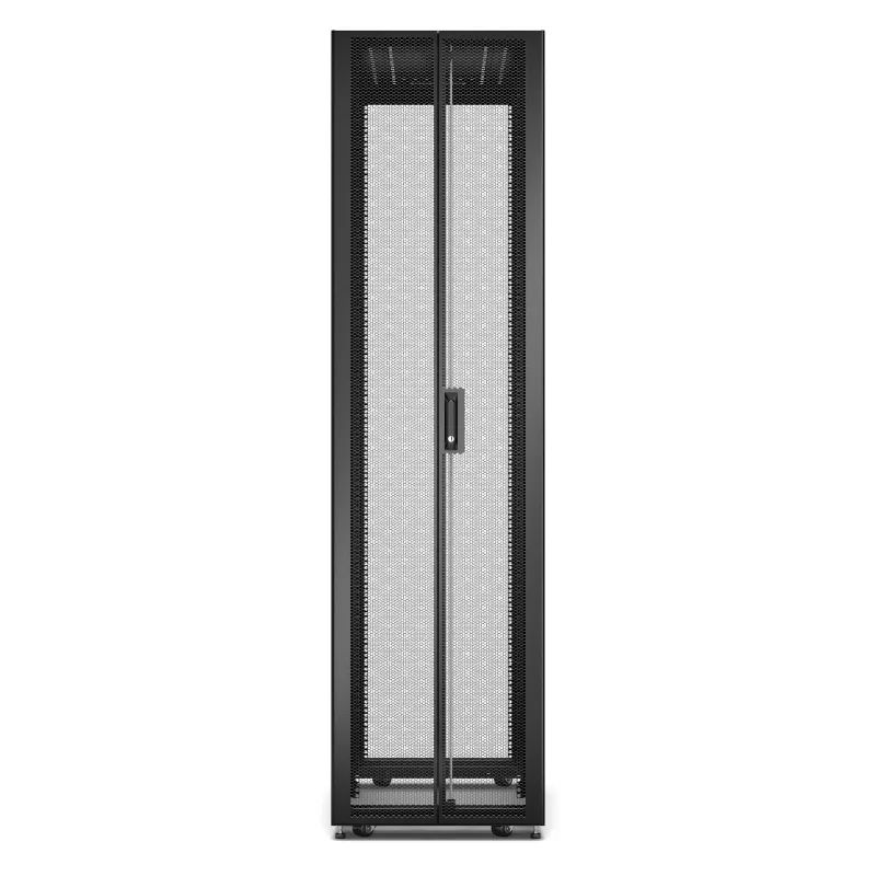 APC Easy Rack, 48U, Black, With Roof, Castors, Feet, 4 Brackets, and Side Panels, No Bottom, 2258H x 600W x 1000D mm