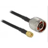 Coaxial cable DeLOCK 89465 RG-58 5 m N plug SMA plug Black