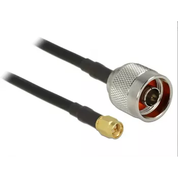 Coaxial cable DeLOCK 89465 RG-58 5 m N plug SMA plug Black