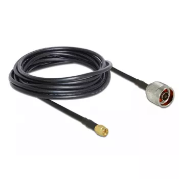 Coaxial cable DeLOCK 89465 RG-58 5 m N plug SMA plug Black