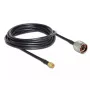 Coaxial cable DeLOCK 89465 RG-58 5 m N plug SMA plug Black