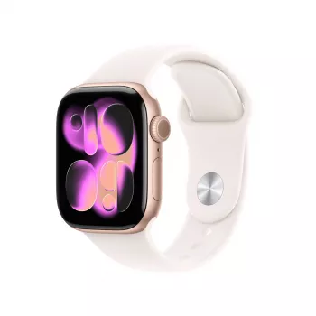Smartwatch Apple Watch Series 11 GPS + Cellular 42mm Rose Gold Aluminium Case with Light Blush Sport Band M/L, OLED 374×446, 64GB, 50m