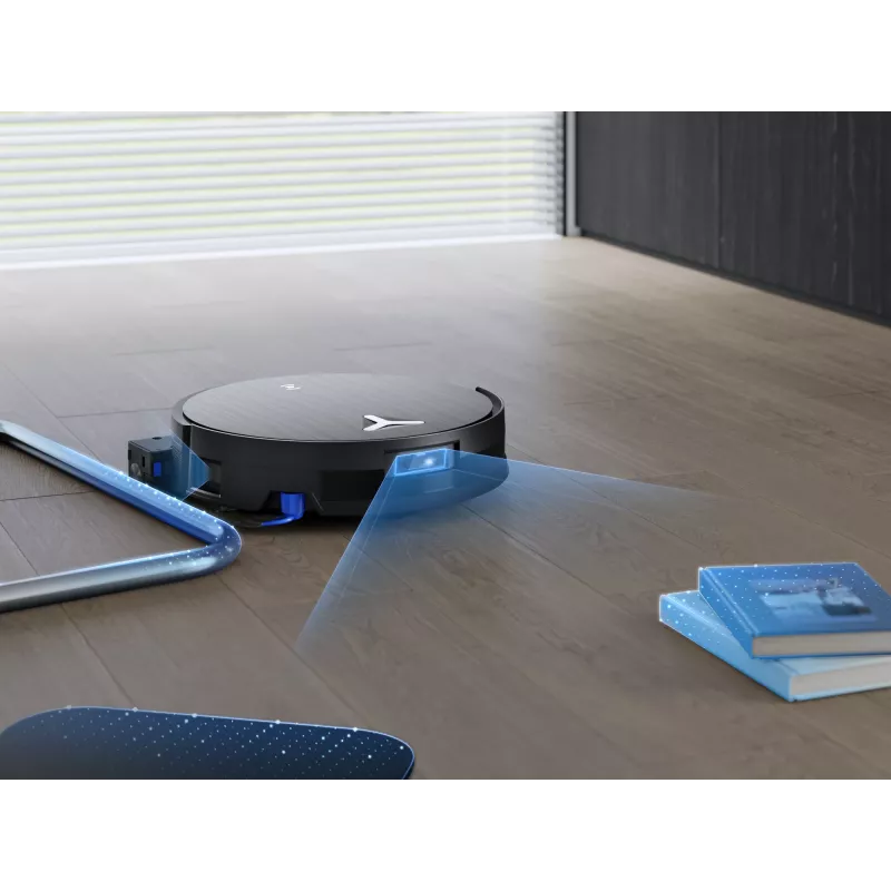 Robot vacuum cleaner Ecovacs Deebot X11 Pro Omni — black, Li‑Ion 6400 mAh, 206 min runtime, 0.22 L dust bin, base station 2.5 L