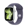Apple Watch Series 11 GPS + Cellular 46mm Silver Aluminium Case with Purple Fog Sport Band - S/M