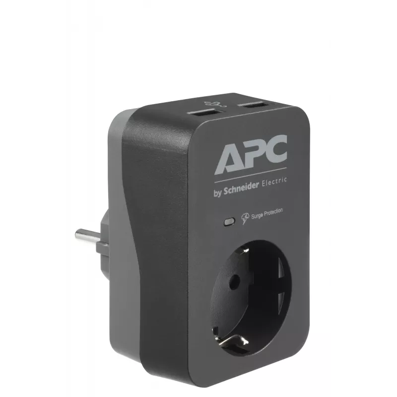 APC PME1WU2B-GR surge protector Black, Grey 1 AC outlet(s) 230 V