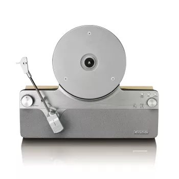Belt-drive audio turntable Lenco LSA-071SI, fully automatic, grey, Bluetooth, 3.5 mm, 10 W