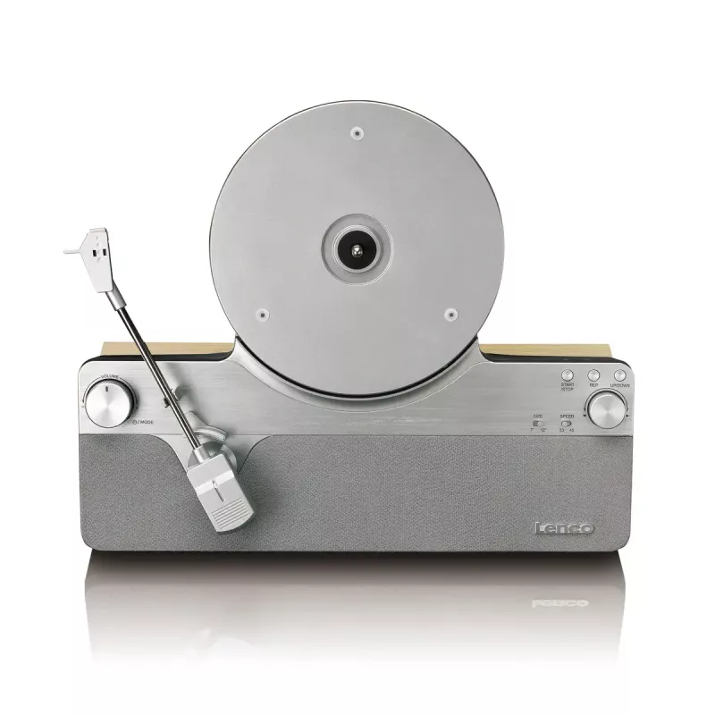 Belt-drive audio turntable Lenco LSA-071SI, fully automatic, grey, Bluetooth, 3.5 mm, 10 W