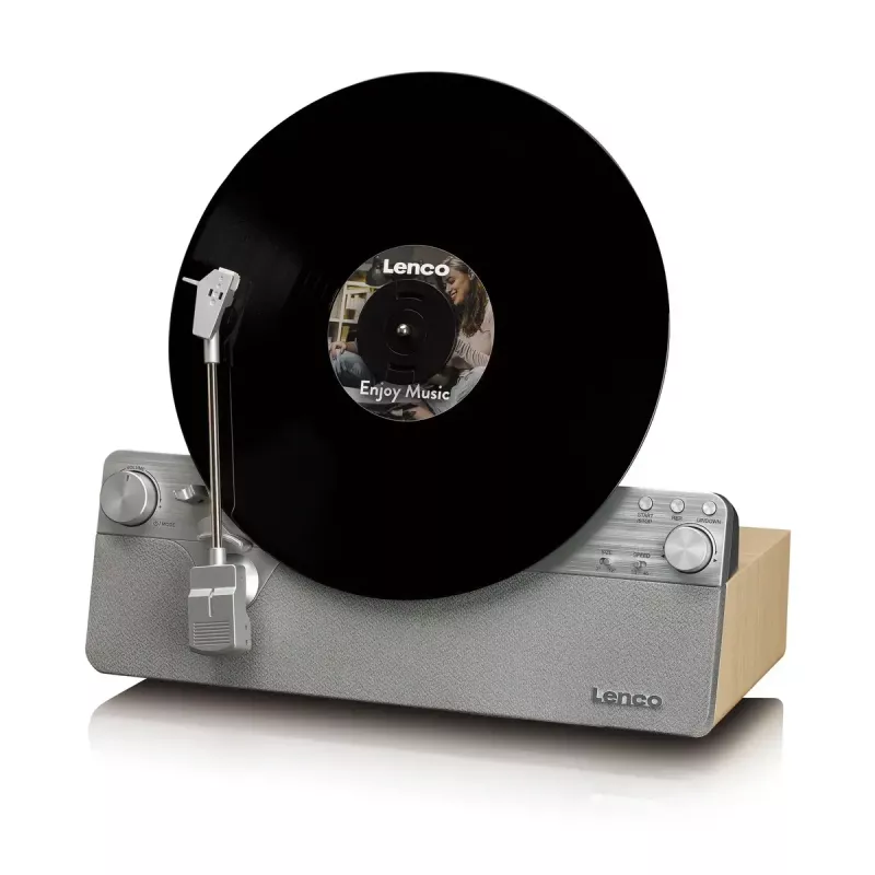 Belt-drive audio turntable Lenco LSA-071SI, fully automatic, grey, Bluetooth, 3.5 mm, 10 W