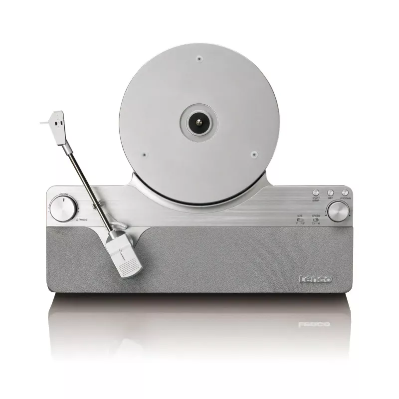 Belt-drive audio turntable Lenco LSA-071SI, fully automatic, grey, Bluetooth, 3.5 mm, 10 W