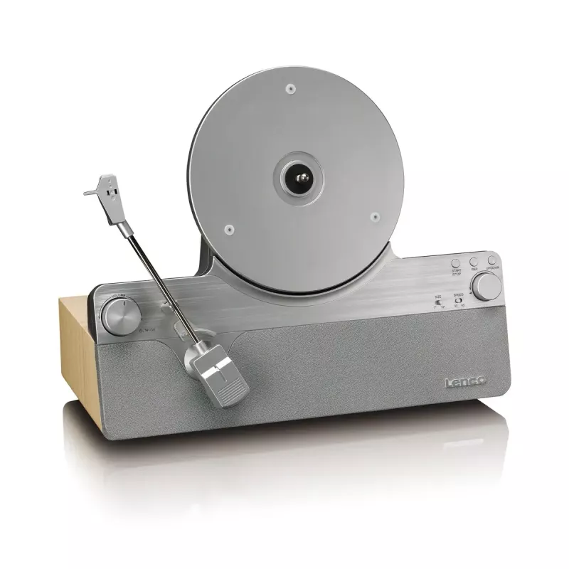 Belt-drive audio turntable Lenco LSA-071SI, fully automatic, grey, Bluetooth, 3.5 mm, 10 W