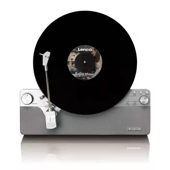 Belt-drive audio turntable Lenco LSA-071SI, fully automatic, grey, Bluetooth, 3.5 mm, 10 W