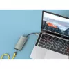 Techly IUSB32C-HUB6HPDI interface hub USB 3.2 Gen 1 (3.1 Gen 1) Type-C 5000 Mbit/s Aluminium