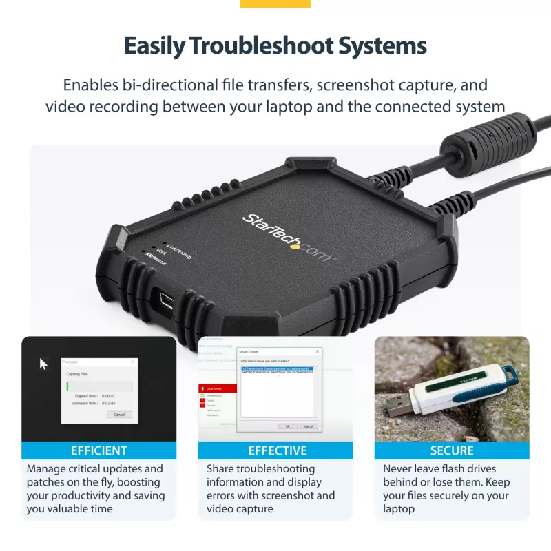 StarTech.com Laptop-to-Server KVM Console with Rugged Housing