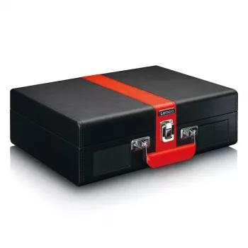 Belt-drive audio turntable Lenco TT-110 Black Red Semi Automatic
