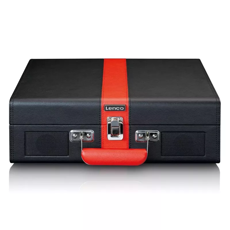 Belt-drive audio turntable Lenco TT-110 Black Red Semi Automatic