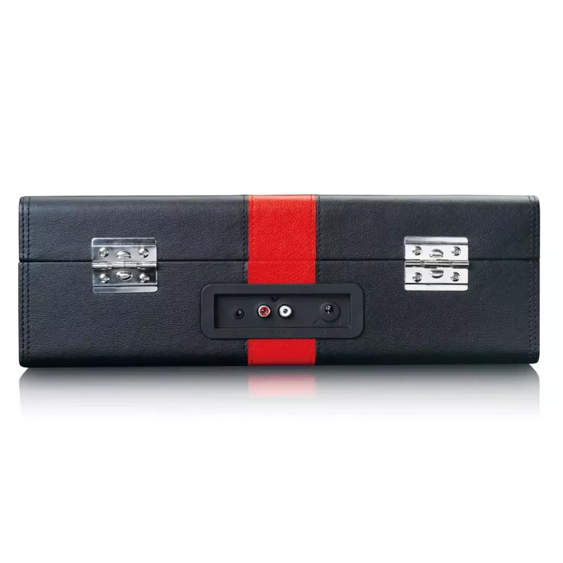 Belt-drive audio turntable Lenco TT-110 Black Red Semi Automatic