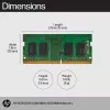 HP 8GB DDR4 3200 SODIMM Memory, Business, Windows 10, Windows 11, 70 mm, 30 mm, 1.5 mm, 8 g