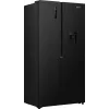 Gorenje Side by Side Fridge NRS917E41BXWD, Freestanding, American Door, Black, 2 Doors, Touch, LED