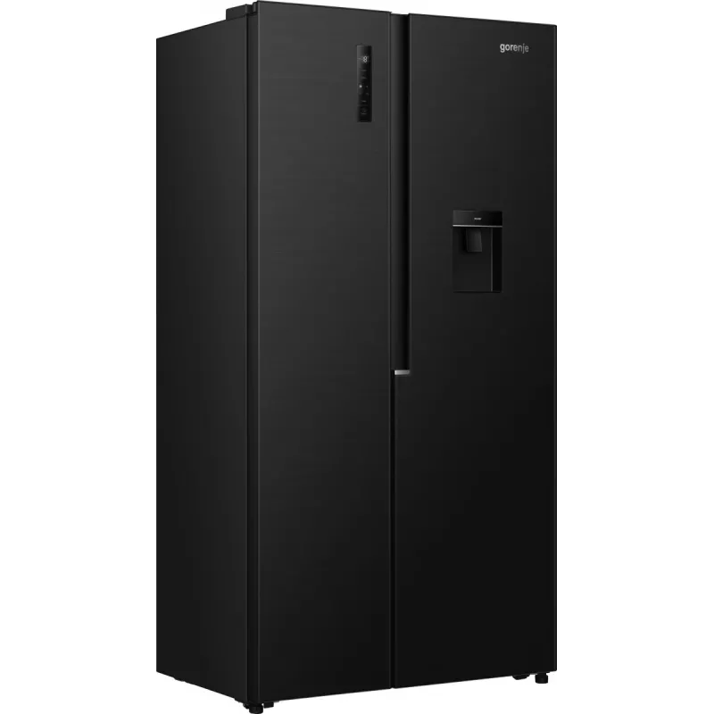 Gorenje Side by Side Fridge NRS917E41BXWD, Freestanding, American Door, Black, 2 Doors, Touch, LED