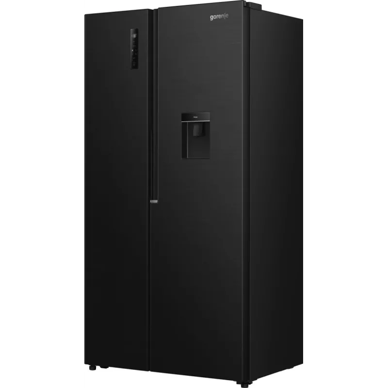 Gorenje Side by Side Fridge NRS917E41BXWD, Freestanding, American Door, Black, 2 Doors, Touch, LED