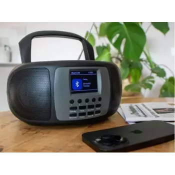 Portable DAB+/FM radio Lenco SCD-860 with Bluetooth, CD player, 2.4 inch TFT display, 2×2W, AUX, battery/mains