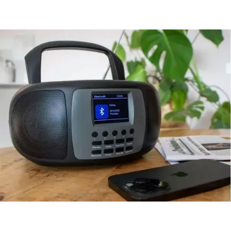Portable DAB+/FM radio Lenco SCD-860 with Bluetooth, CD player, 2.4 inch TFT display, 2×2W, AUX, battery/mains