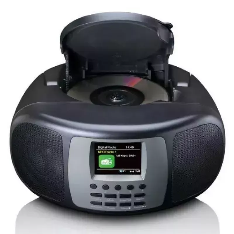 Portable DAB+/FM radio Lenco SCD-860 with Bluetooth, CD player, 2.4 inch TFT display, 2×2W, AUX, battery/mains
