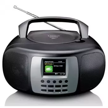 Portable DAB+/FM radio Lenco SCD-860 with Bluetooth, CD player, 2.4 inch TFT display, 2×2W, AUX, battery/mains