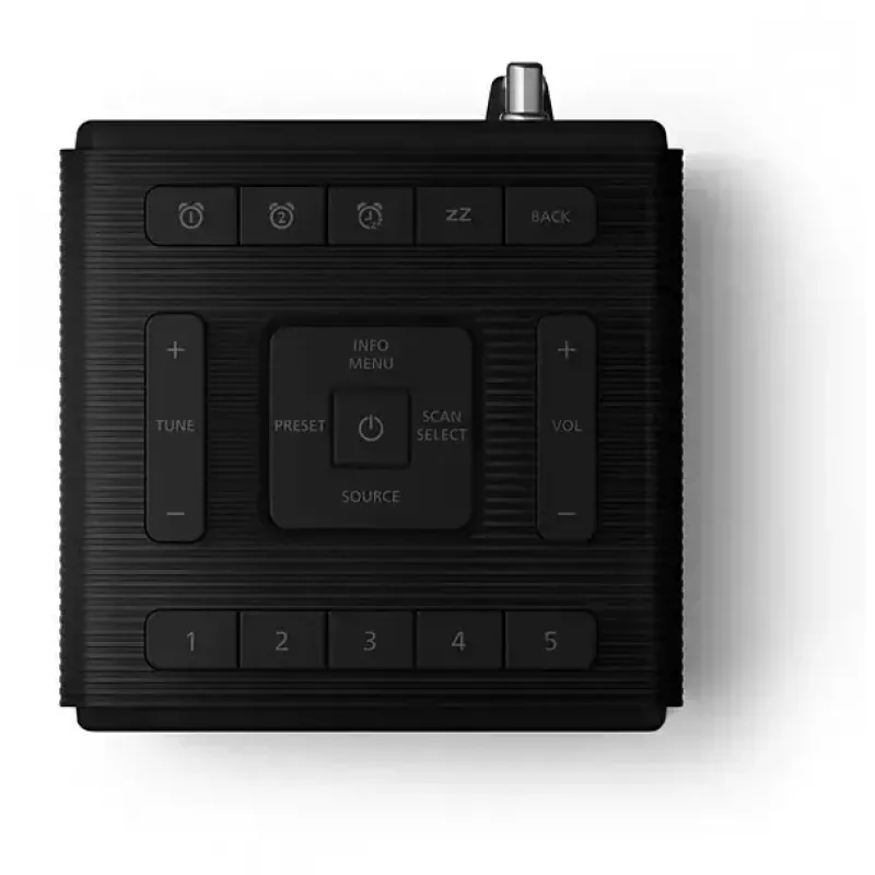 Digital alarm clock Philips TAR5100/10 Black 12/24h LCD Bluetooth