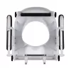 Raised toilet seat with arm supports ActionMed NT200AM — white, width 560 mm, max user weight 136 kg, lockable, assisted height adjustment