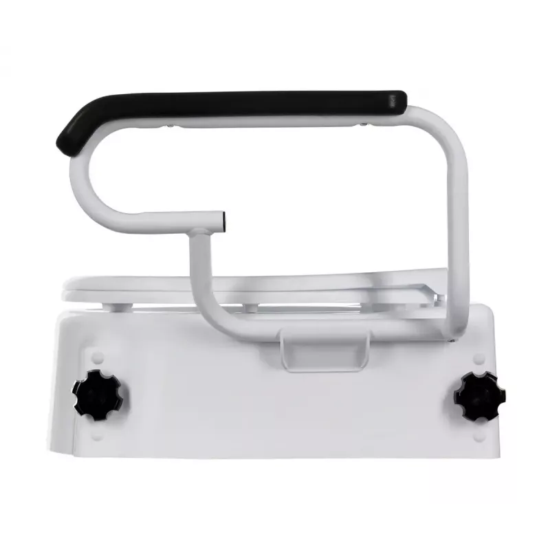 Raised toilet seat with arm supports ActionMed NT200AM — white, width 560 mm, max user weight 136 kg, lockable, assisted height adjustment