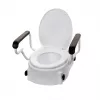 Raised toilet seat with arm supports ActionMed NT200AM — white, width 560 mm, max user weight 136 kg, lockable, assisted height adjustment