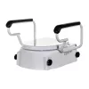 Raised toilet seat with arm supports ActionMed NT200AM — white, width 560 mm, max user weight 136 kg, lockable, assisted height adjustment