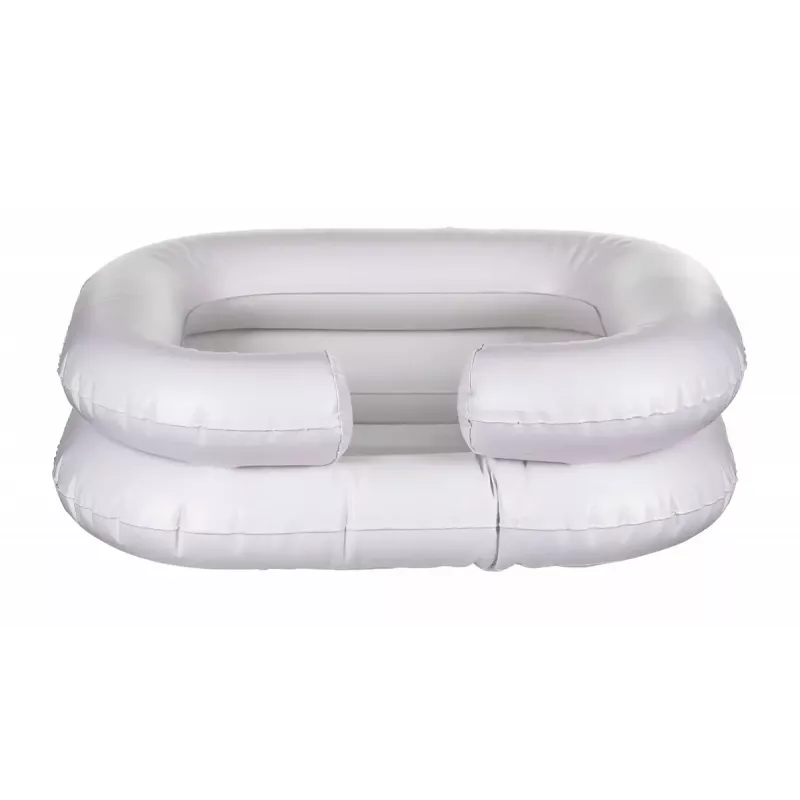 Inflatable washing basin ActionMed PM100AM — rectangular hygiene and rehabilitation bowl with pump, white