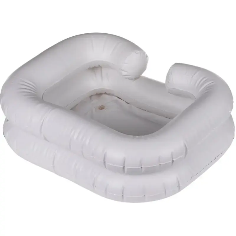 Inflatable washing bowl ActionMed PM200AM — portable rectangular hygiene basin, white, pump and hose included