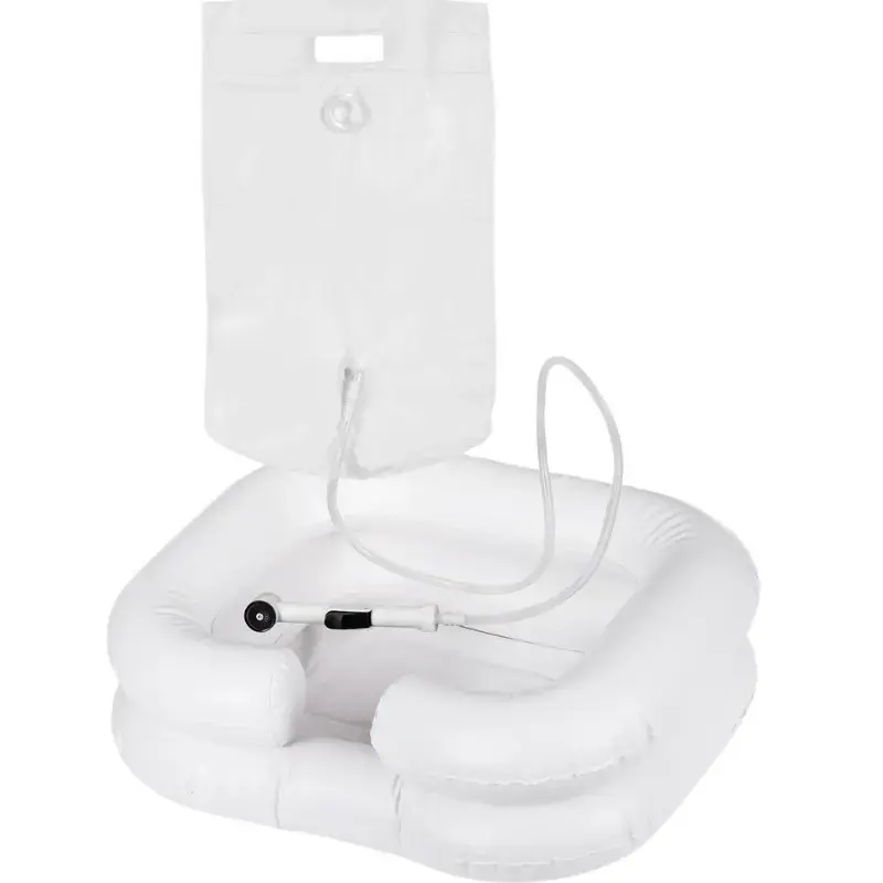 Inflatable washing bowl ActionMed PM200AM — portable rectangular hygiene basin, white, pump and hose included