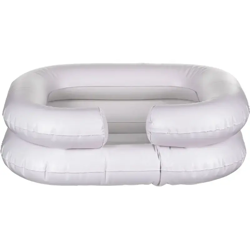 Inflatable washing bowl ActionMed PM200AM — portable rectangular hygiene basin, white, pump and hose included