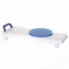 Bath bench ActionMed LW400AM 2-in-1 with swivel transfer disc, white, moisture-resistant, ergonomic seat, hanger hole