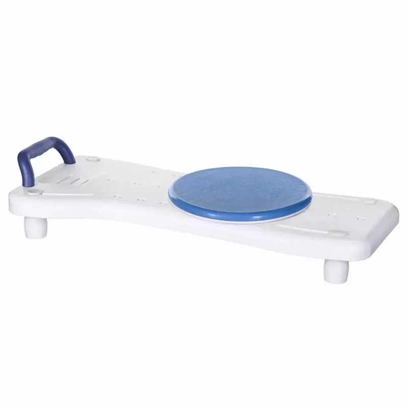 Bath bench ActionMed LW400AM 2-in-1 with swivel transfer disc, white, moisture-resistant, ergonomic seat, hanger hole