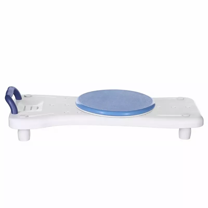 Bath bench ActionMed LW400AM 2-in-1 with swivel transfer disc, white, moisture-resistant, ergonomic seat, hanger hole