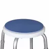 Shower swivel stool ActionMed KP400AM — round compact rotating shower seat, adjustable height, 4 legs, non-slip feet, silver