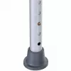 Shower swivel stool ActionMed KP400AM — round compact rotating shower seat, adjustable height, 4 legs, non-slip feet, silver