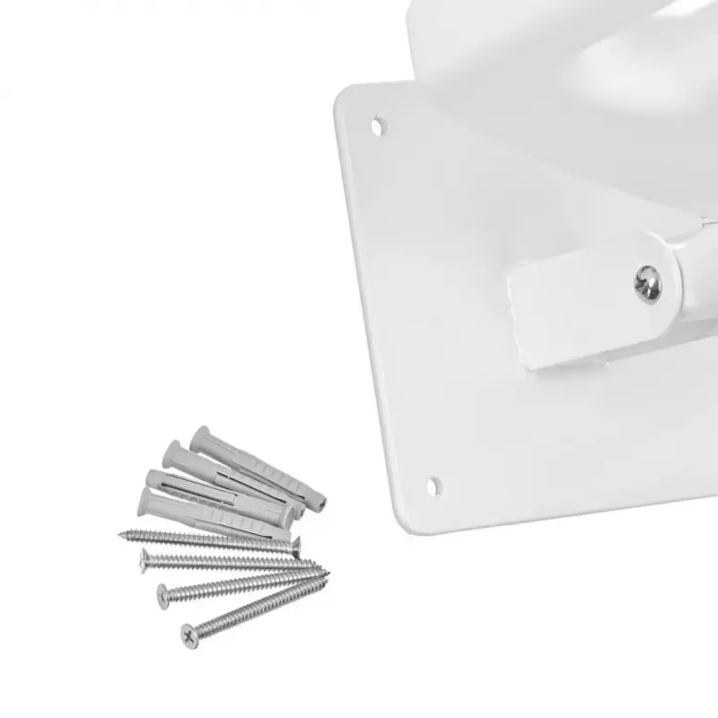 Wall-mounted folding shower chair ActionMed KP600AM — white, ergonomic seat, adjustable non-slip feet, 3 kg