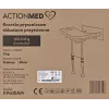 Wall-mounted folding shower chair ActionMed KP600AM — white, ergonomic seat, adjustable non-slip feet, 3 kg