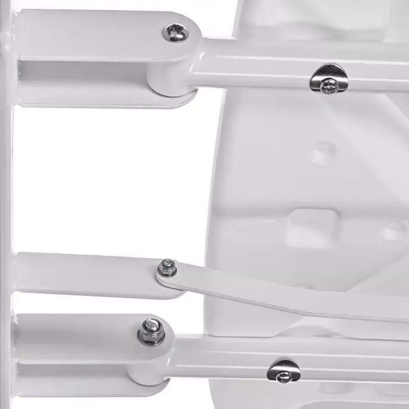 Wall-mounted folding shower chair ActionMed KP600AM — white, ergonomic seat, adjustable non-slip feet, 3 kg