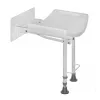 Wall-mounted folding shower chair ActionMed KP600AM — white, ergonomic seat, adjustable non-slip feet, 3 kg