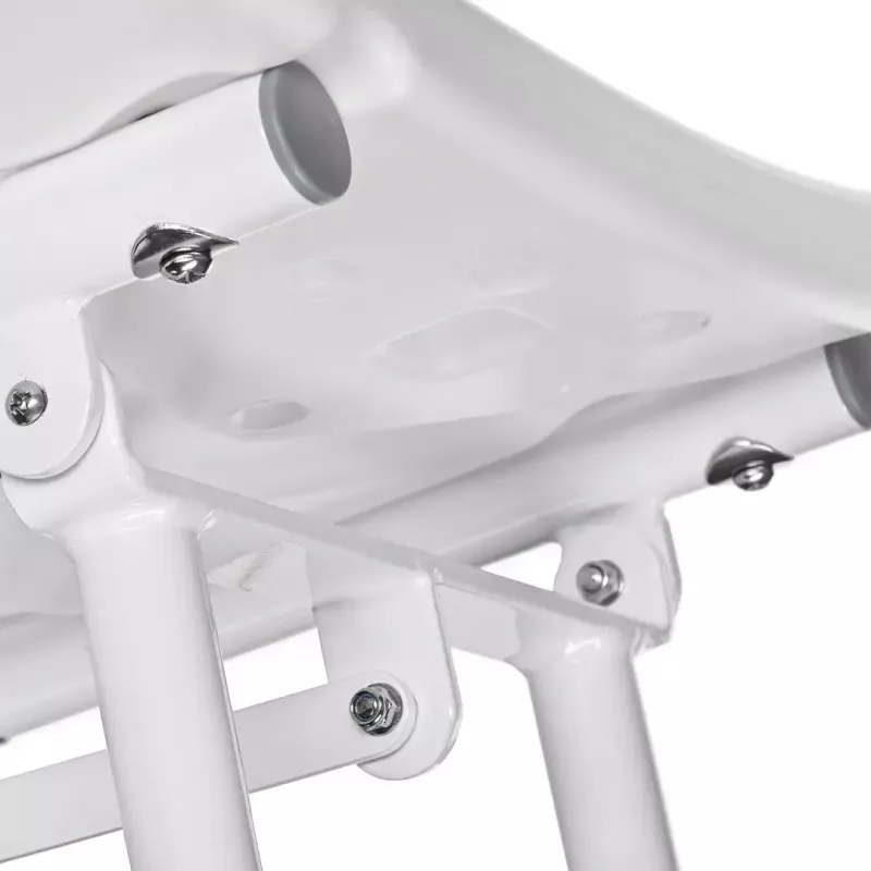 Wall-mounted folding shower chair ActionMed KP600AM — white, ergonomic seat, adjustable non-slip feet, 3 kg